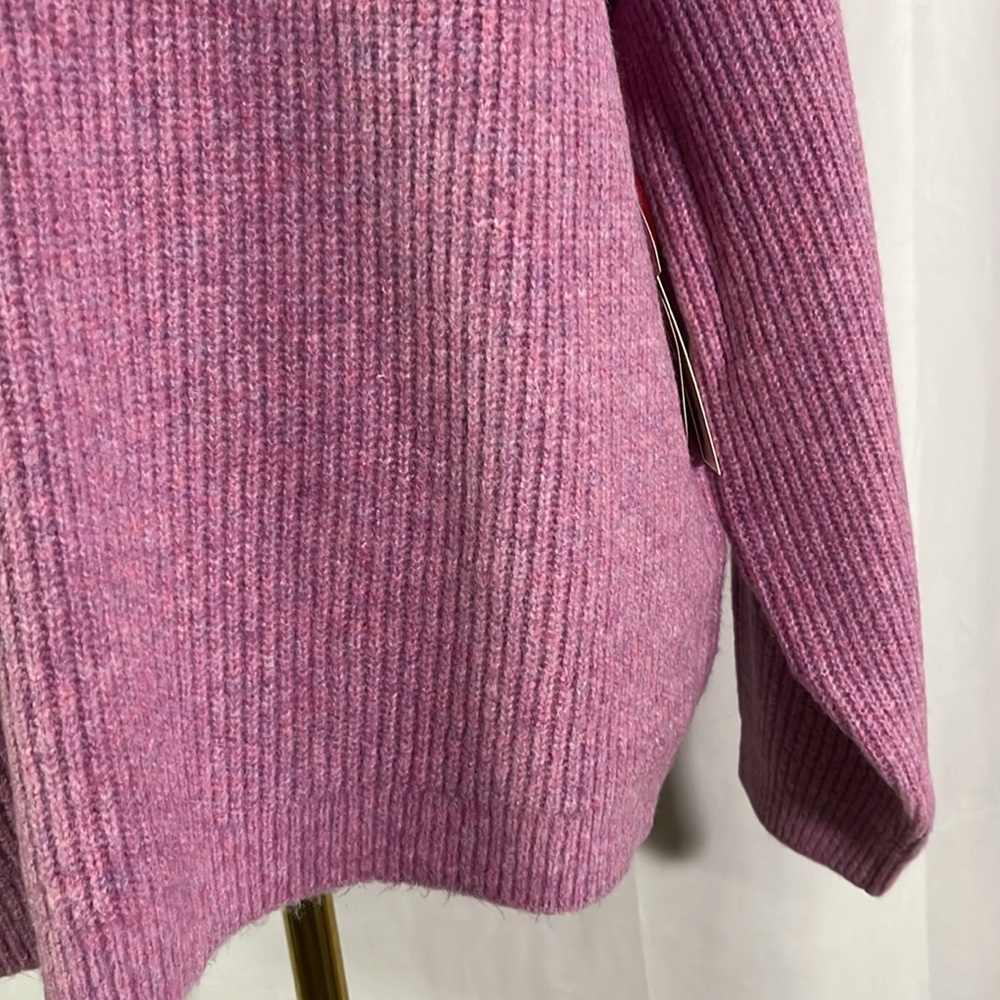 NWT A New Day Purple Embroiderd Ciao Ciao Long Sleeve Crewneck Sweater - Picture 10 of 16